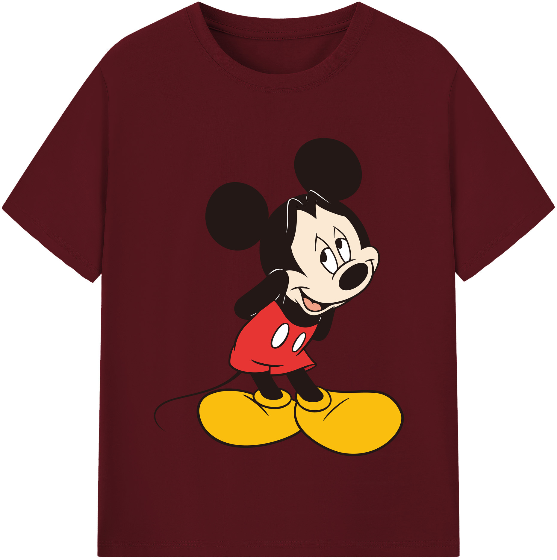 （画像用） ミッキーマウス Mickey Mouse 綿100％半袖Tシャツ（フロントプリント）
